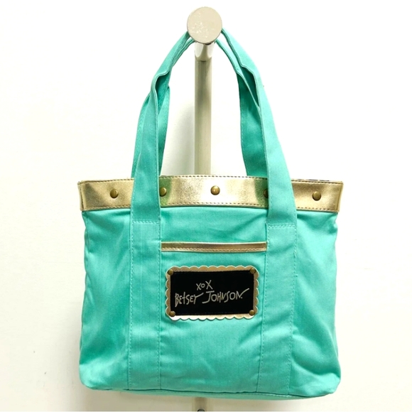 Betsey Johnson Accessories - Betsey Johnson X Redken Green & Gold Small Totebag